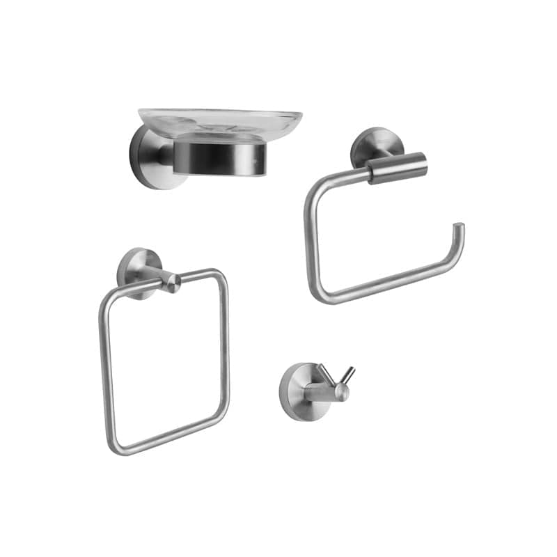 ACCES. P/BAÑO D/ACERO INOX. 4 PZAS (STL4P00I) - VAINSA