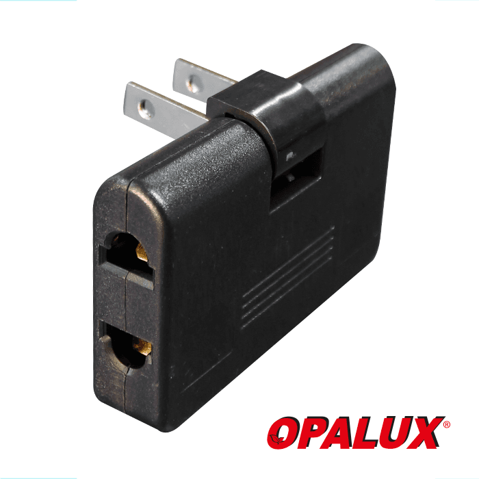 ADAP.TOMA TRIP.ENCH. GIRATORIO NEGRO XD-608-FBK - OPALUX