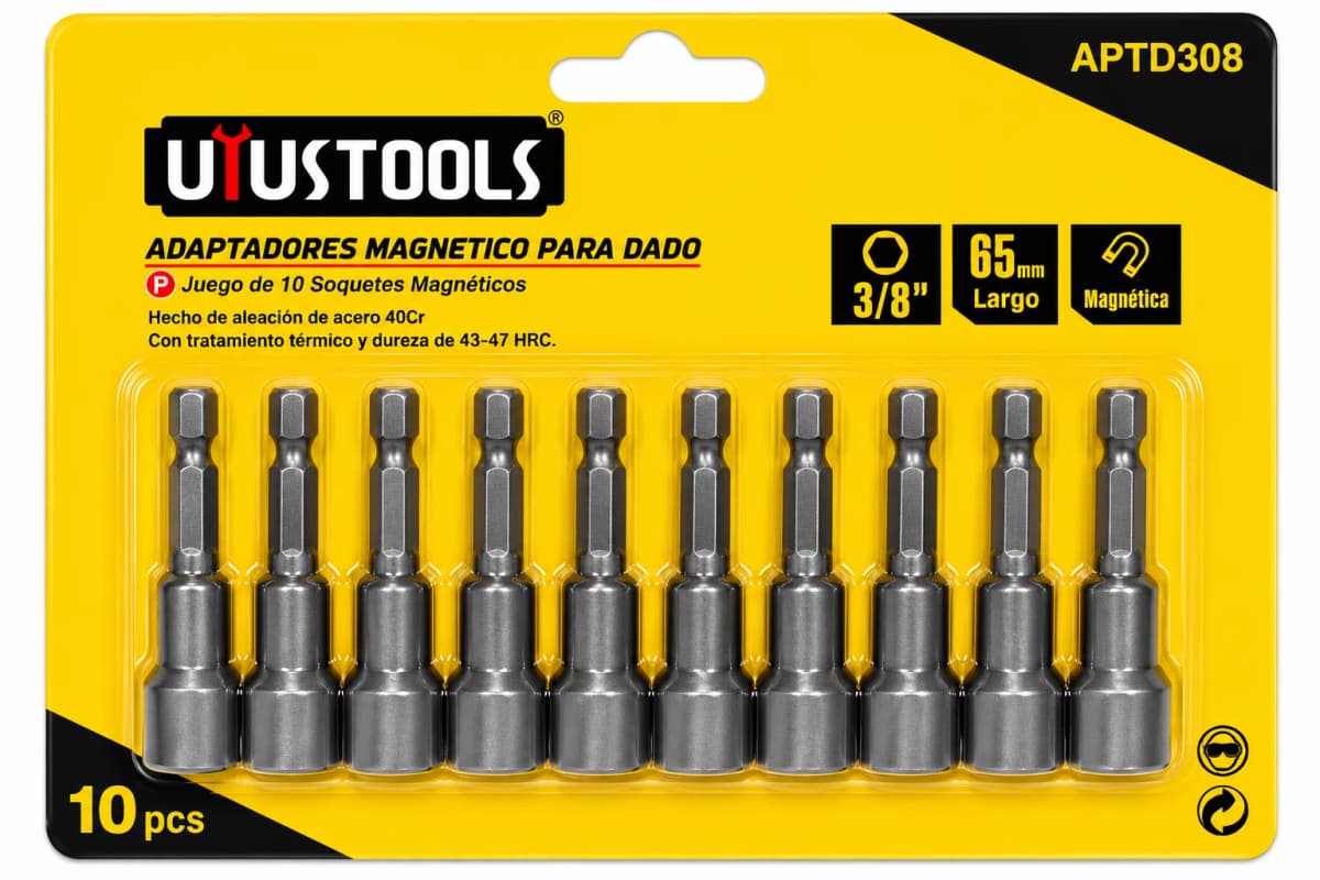 ADAPTADOR MAGN. 3/8" APTD308 (10PZAS) - UYUSTOOLS