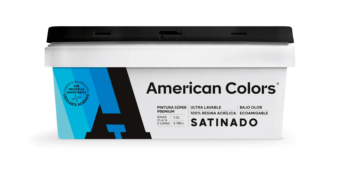 AMERICAN COLORS SATINADO NUEVO BLANCO PERLA 4LT.