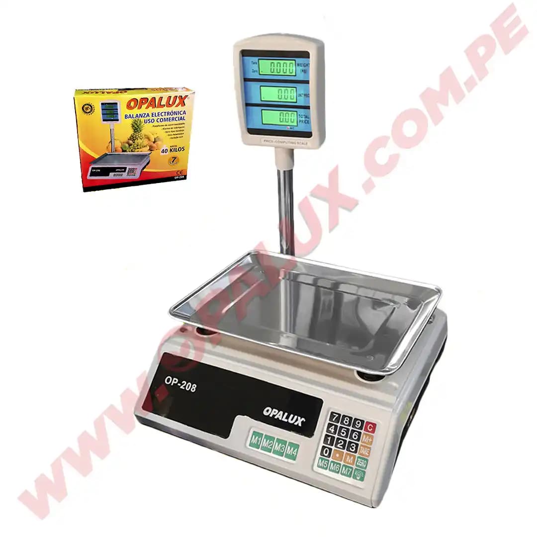 BALANZA D/MESA C/BRAZO ELECT. 40KG. OP-208 - OPALUX