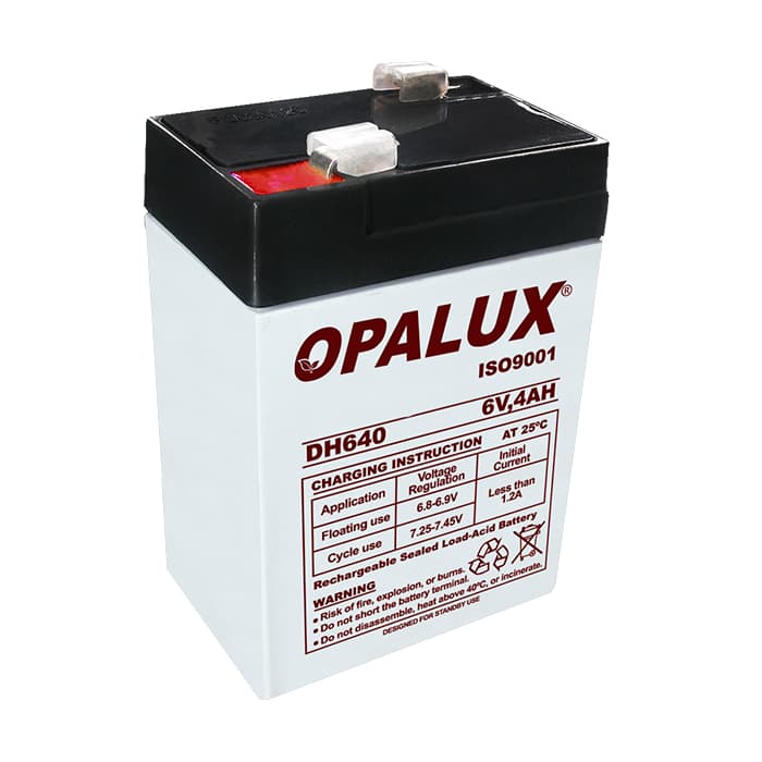 BATERIA SECA P/ LINTERNA 6V-4AH DH640 - OPALUX