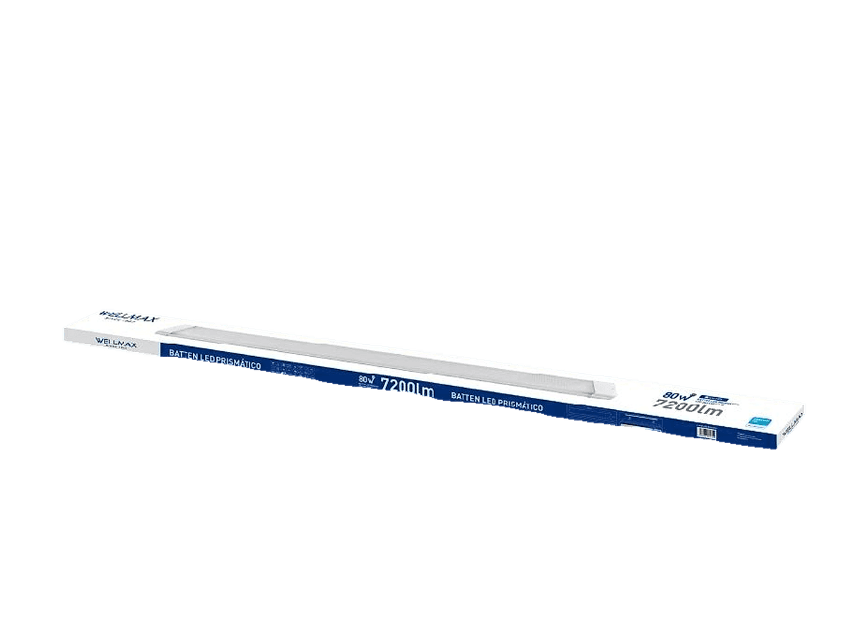 BATTEN LED PRISMATICO 80W / 6500K BLANCA - WELLMAX