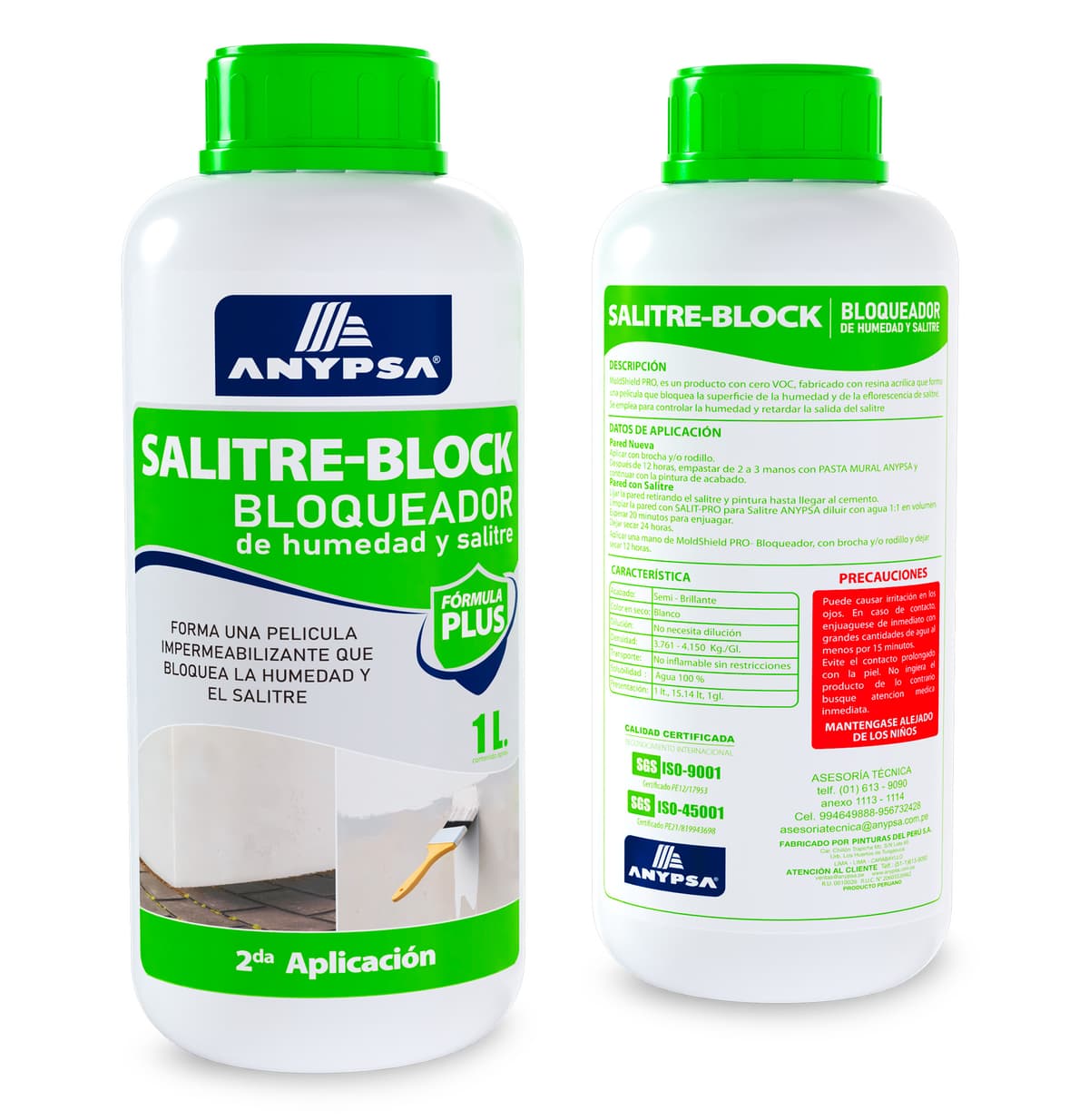 BLOQUEADOR DE HUMEDAD Y SALITRE 1LT BLOCK - ANYPSA