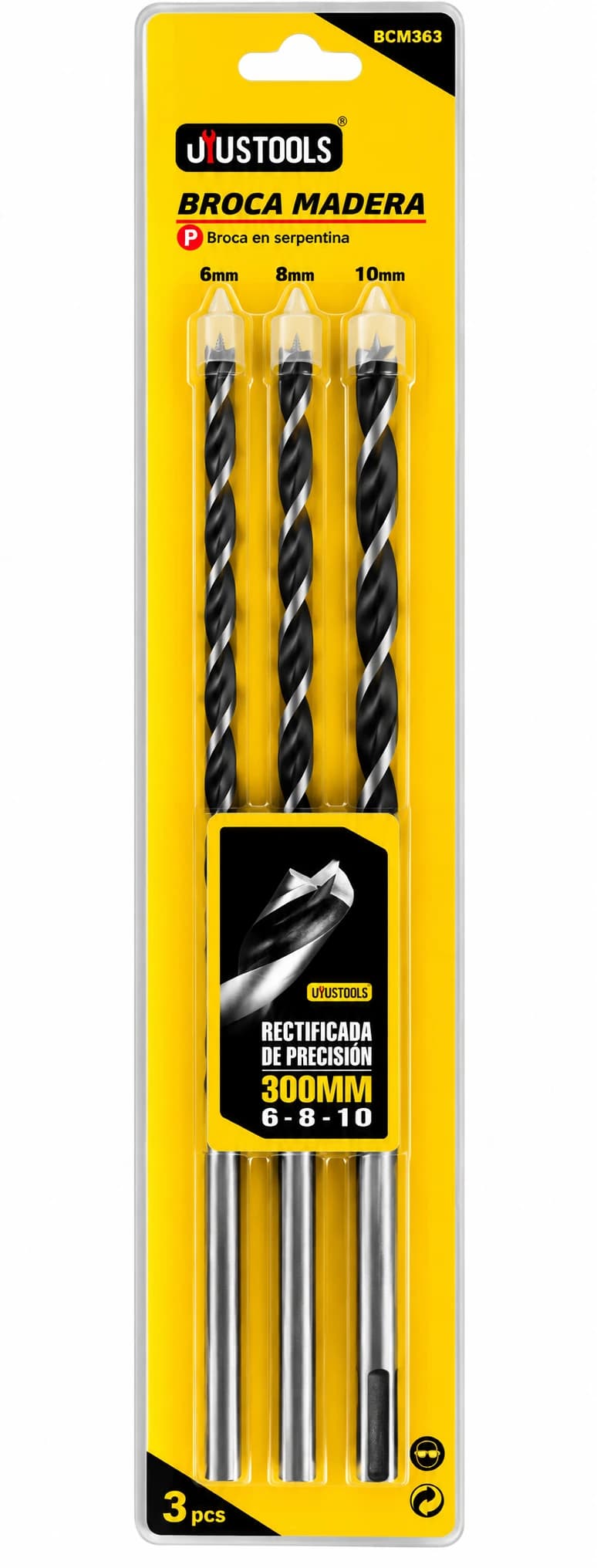 BROCA MADERA 3PC (6-8-10) X 300MM BCM363 - UYUSTOOLS