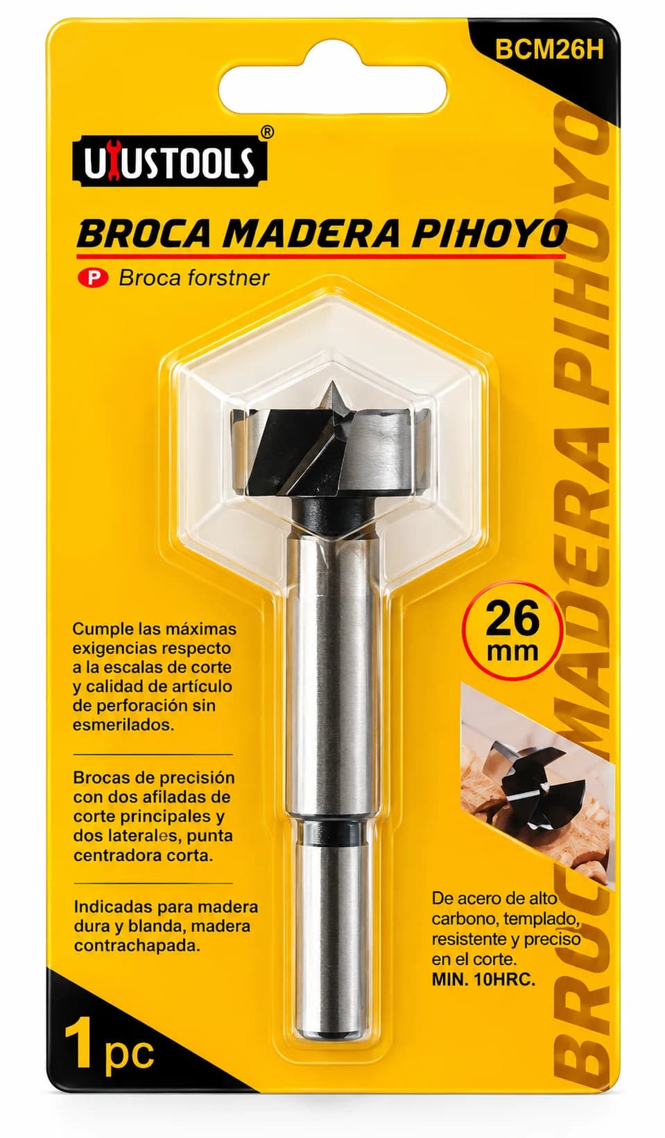BROCA MADERA P/HOYO 26MM BCM26H - UYUSTOOLS