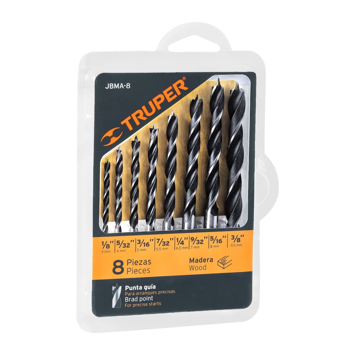 BROCA P/MADERA JGO X 8 (11338) - TRUPER