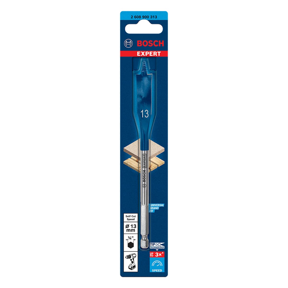 BROCA PLANA 13MM 1/2" SELF CUT - BOSCH