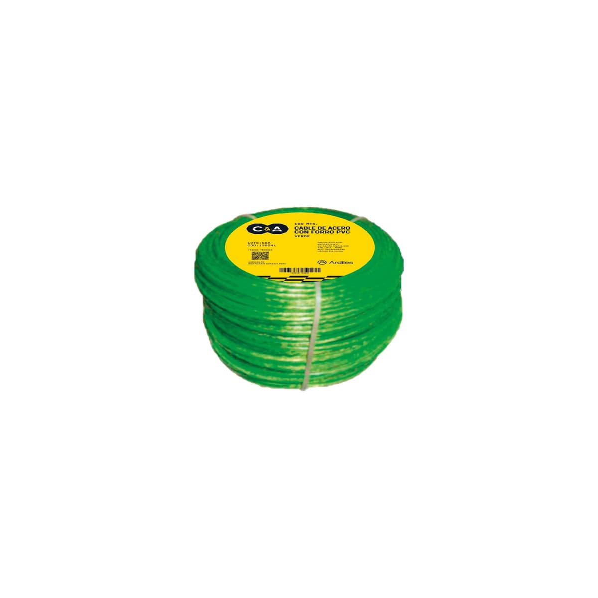 CABLE C/FORRO VERDE X 100 MTS 139241 - C&A