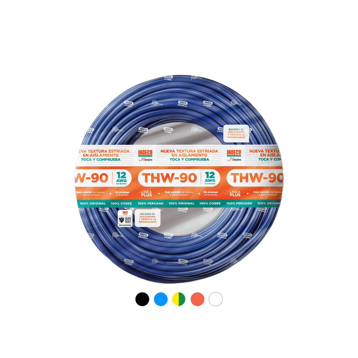 CABLE THW-90+ PLUS 12 AWG - INDECO