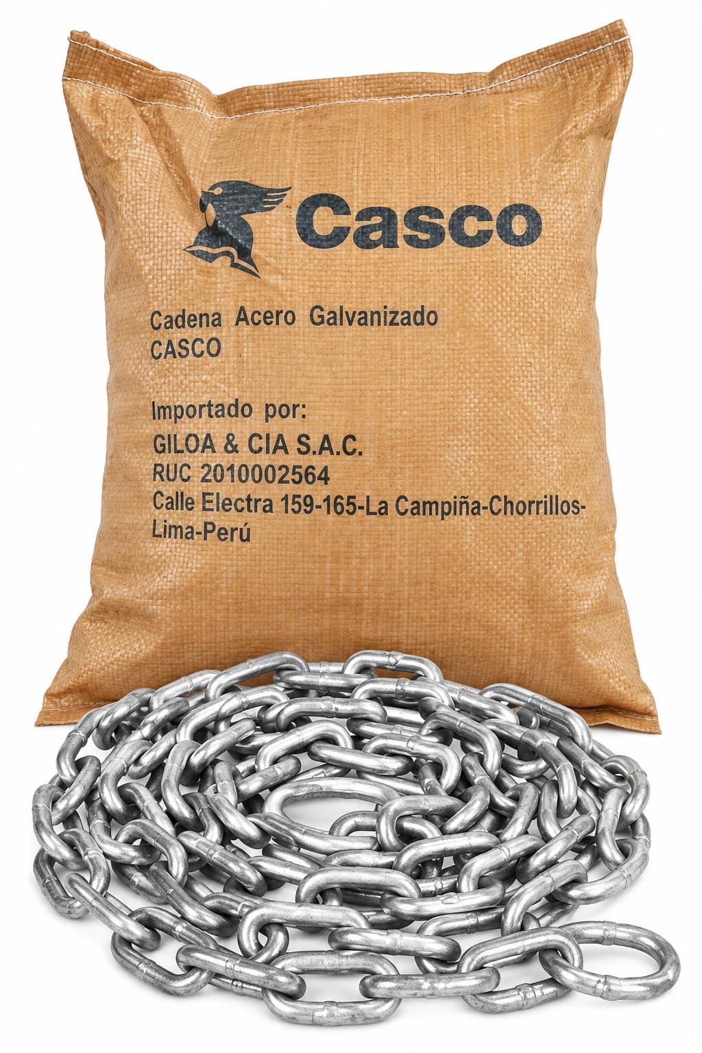 CADENA GALVANIZADA 1/8" (120MTS X 25KG) - CASCO