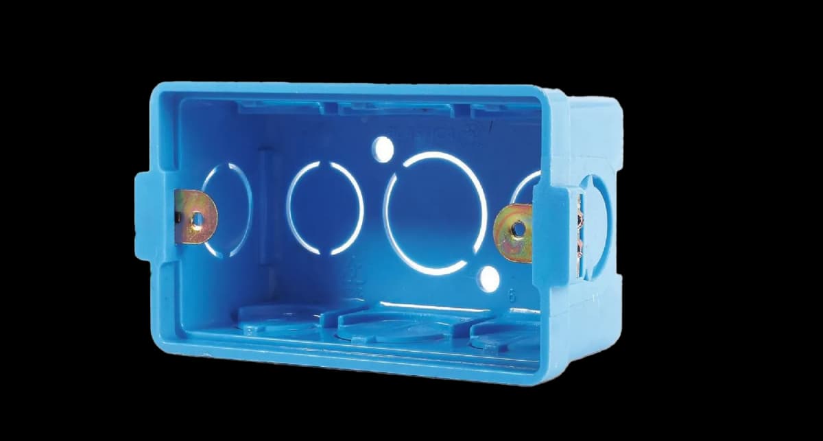 CAJA RECTANGULAR PVC AZUL - PLASTICA