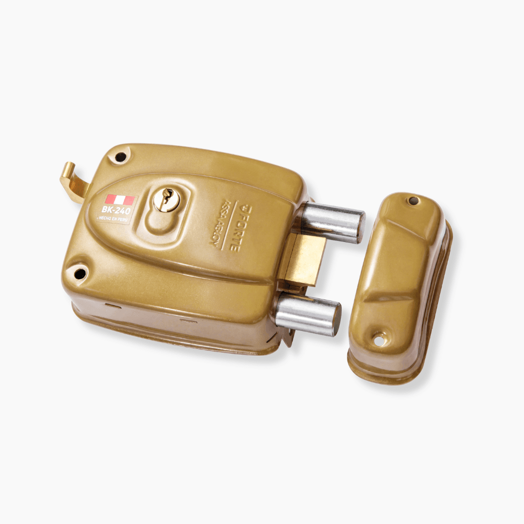 CERRADURA BUNKER BK-240-8 DORADO - FORTE