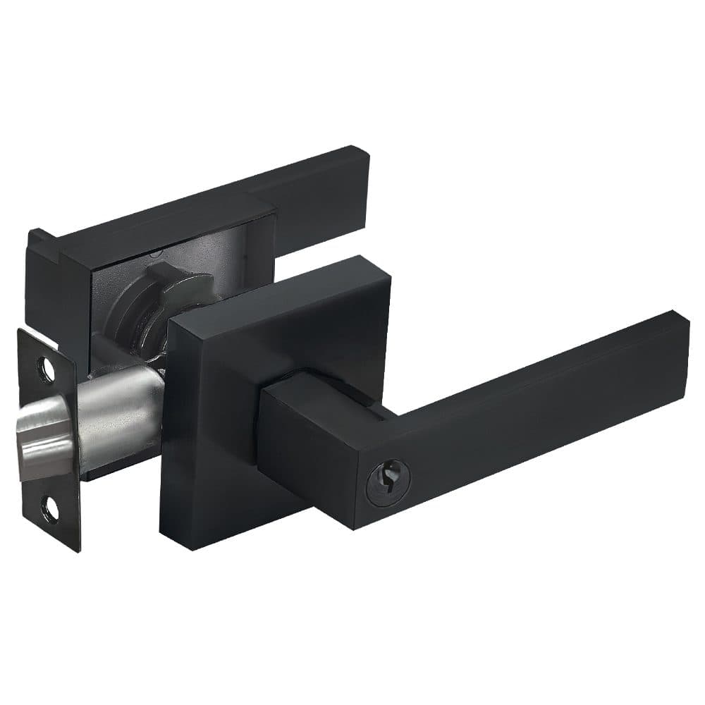 CERRADURA MANIJA NEGRO/MATE LIZA D20 - TRAVEX
