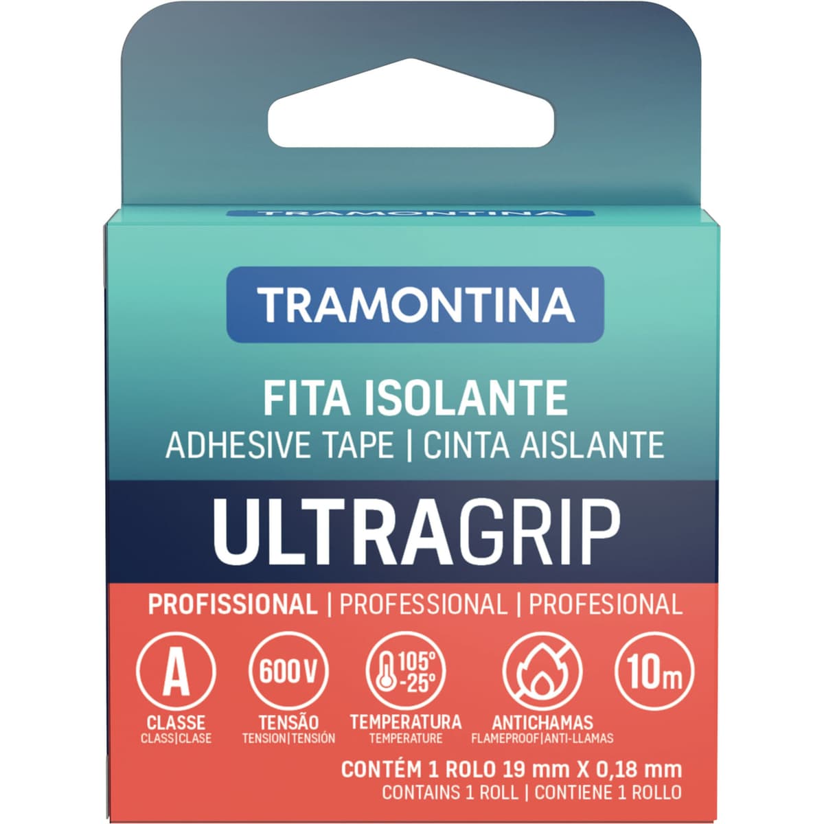 CINTA AISLANTE NEGRO 10M X 0.18MM CAJA 57545/551 - TRAMONTINA