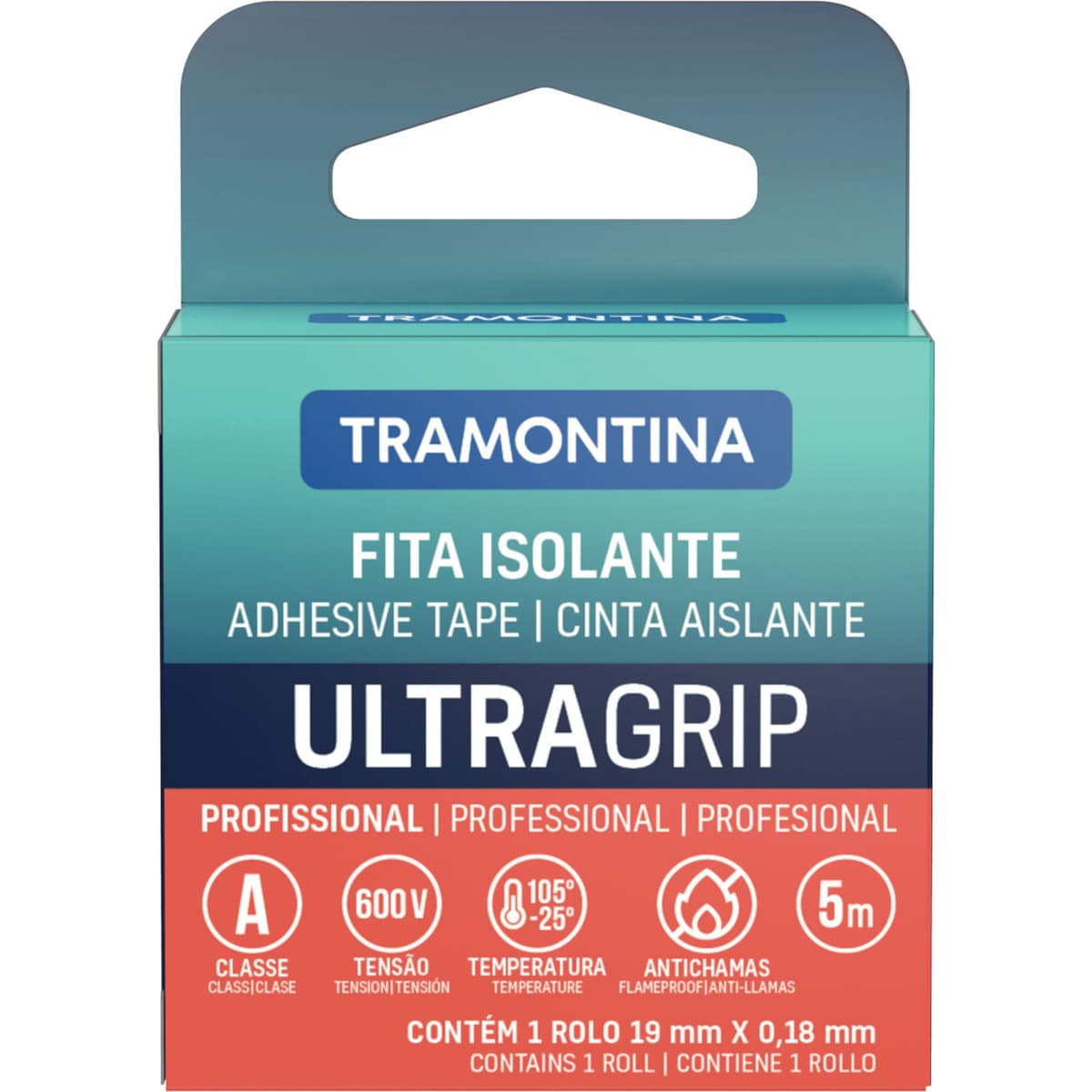 CINTA AISLANTE NEGRO 5M X 0.18MM CAJA 57545/550 - TRAMONTINA