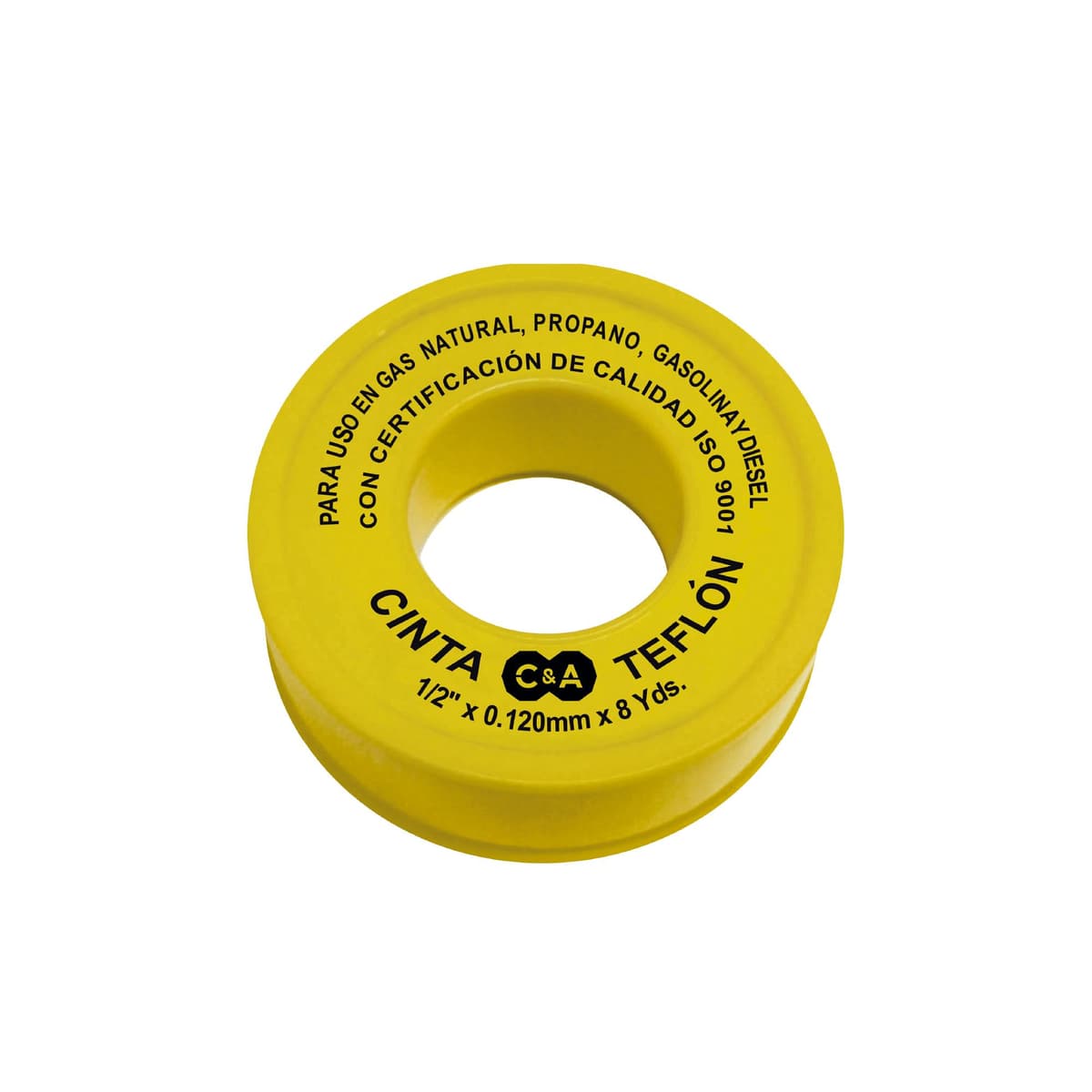 CINTA TEFLON P/GAS 1/2" X 0.120MM X 8 YDS (126127) - C&A