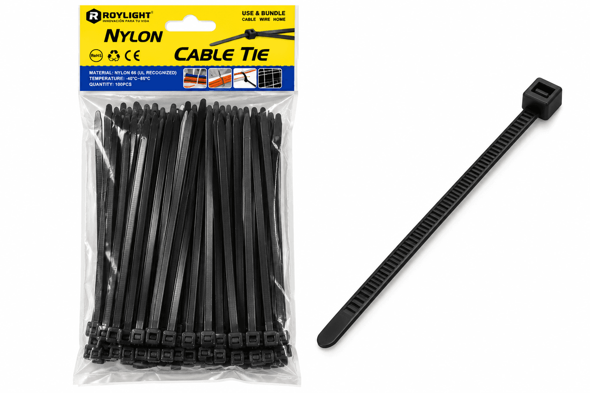 CINTILLO NEGRO 150X2.5MM (ROY036) - ROYLIGHT