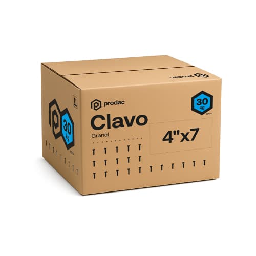 CLAVOS C/CABEZA 4" X 7 ALBA. (CAJA X 30K) - PRODAC
