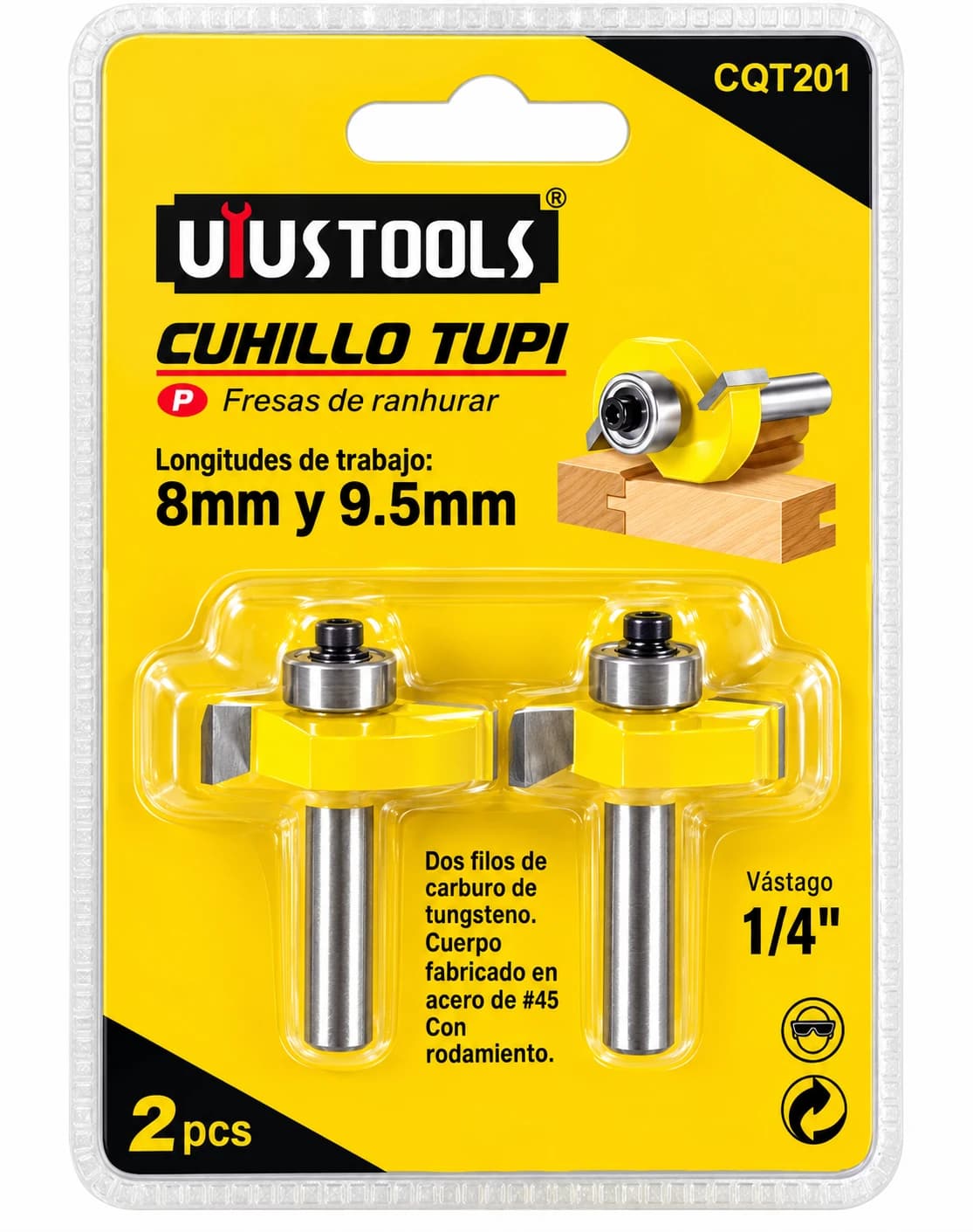 CUCHILLA TUPI 2P CS 8/9.5 MM(RUSTER) CQT201 - UYUSTOOLS