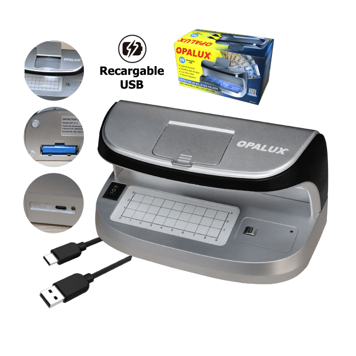DETECTOR DE BILLETES LUZ LED (S/D) 6W 3.7V (OP-2111) - OPALUX