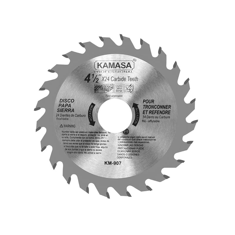 DISCO CORTE MADERA 4 1/2"X24T KM-907 - KAMASA