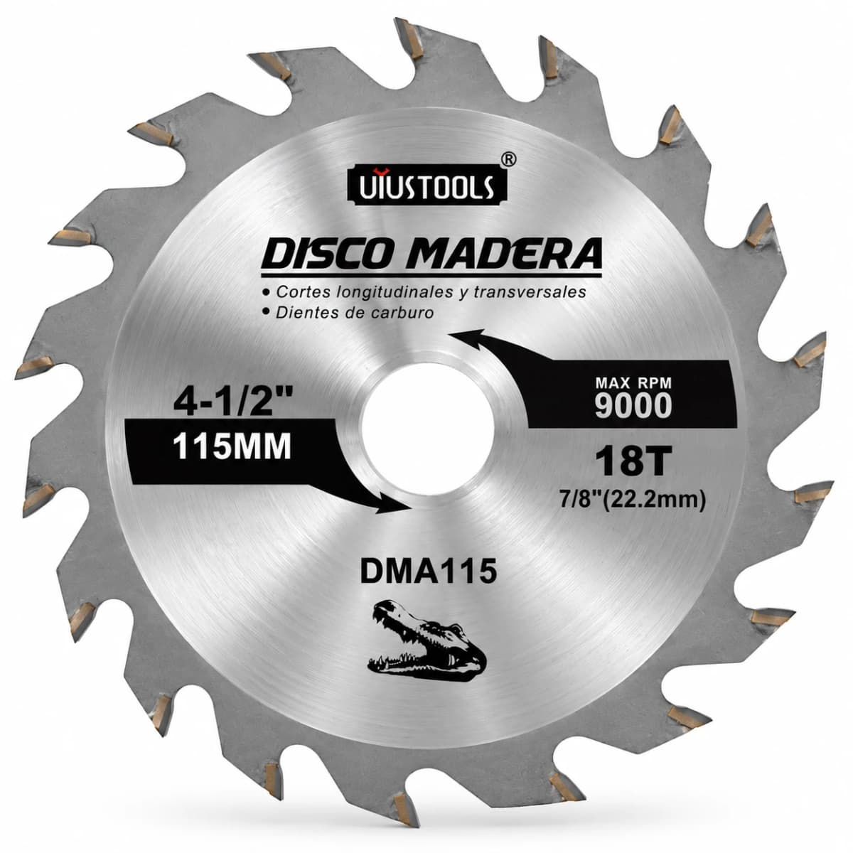 DISCO CORTE MADERA 4.1/2" X 18D DMA115 - UYUSTOOLS