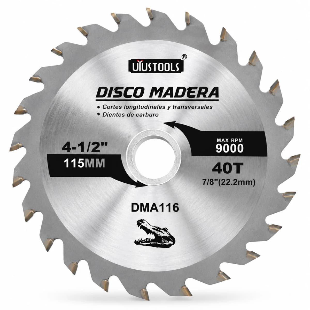 DISCO CORTE MADERA 4.1/2" X 24D DMA116 - UYUSTOOLS