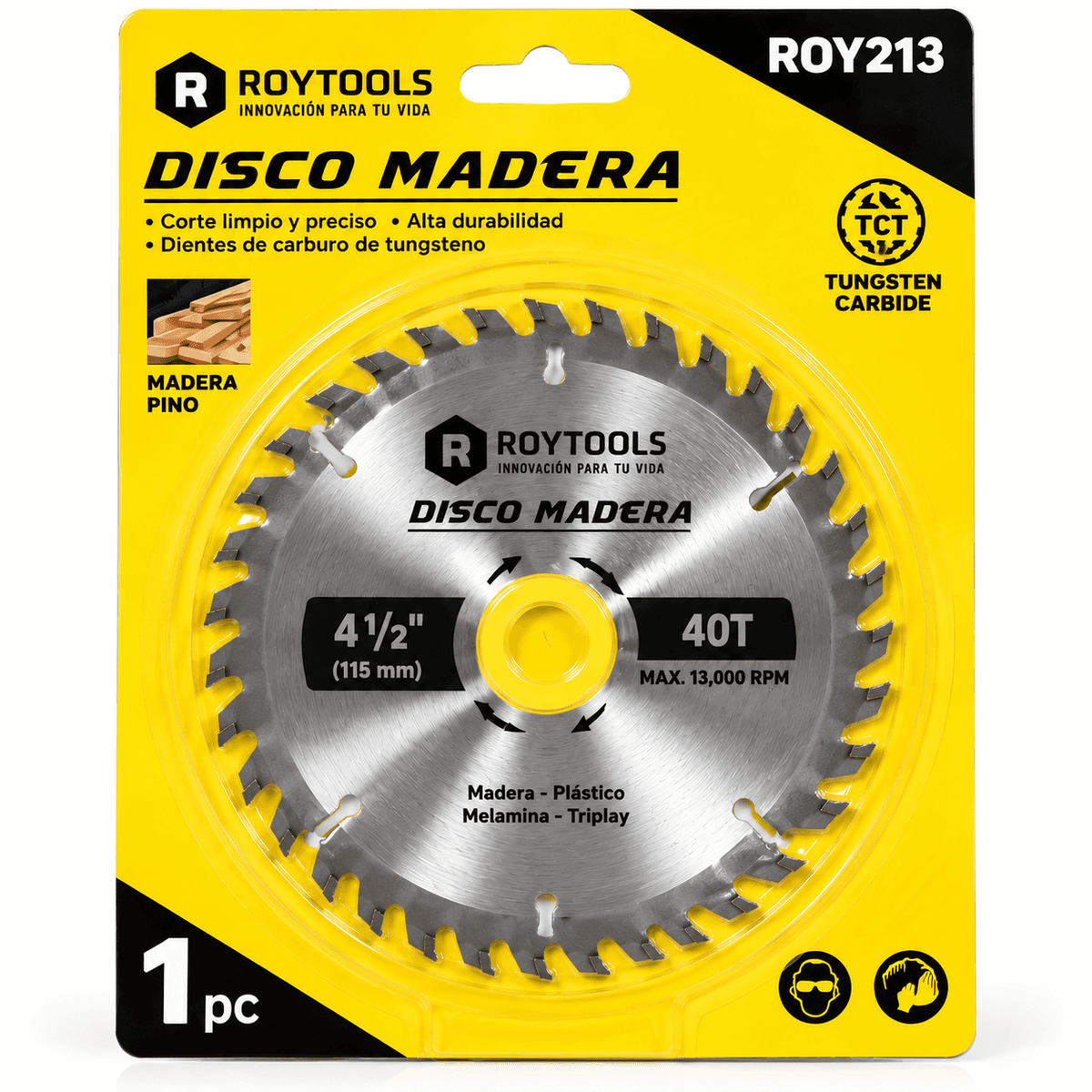 DISCO CORTE MADERA 4.1/2" X 40D (ROY213) - ROYTOOLS