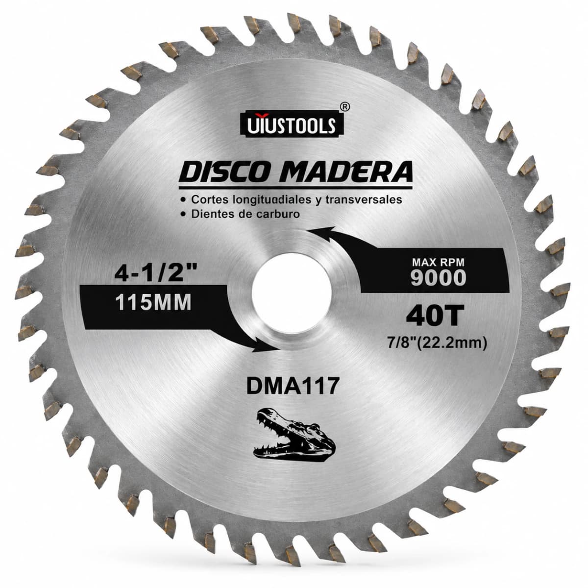 DISCO CORTE MADERA 4.1/2" X 40D DMA117 - UYUSTOOLS