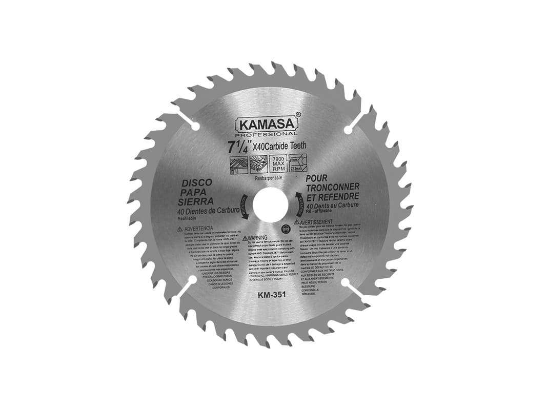 DISCO CORTE MADERA 7 1/4"X40T KM-351- KAMASA