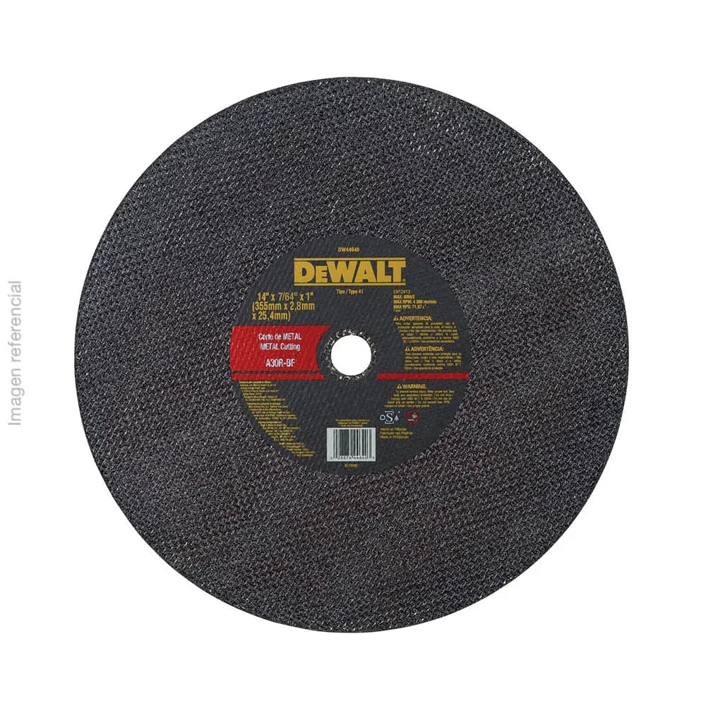 DISCO CORTE METAL 14"X7/64"X1" DW44640 - DEWALT
