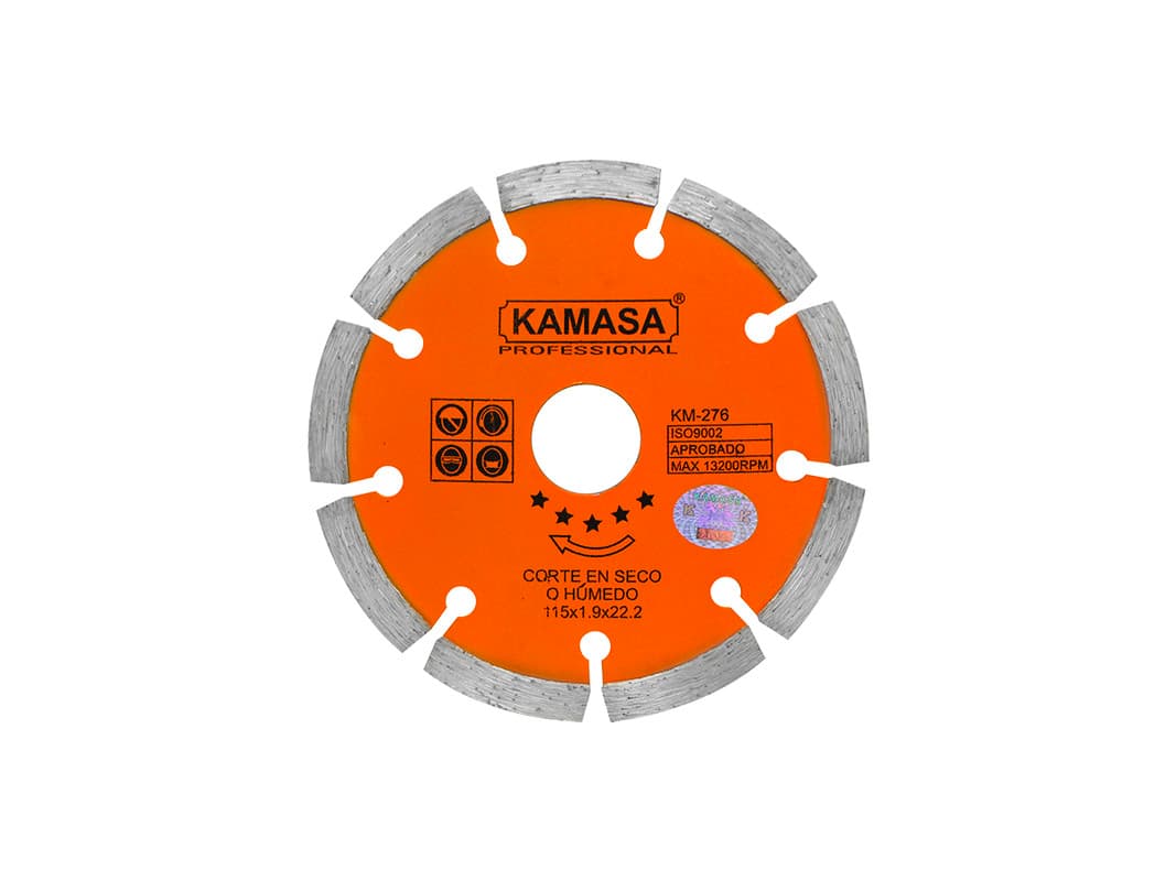 DISCO DIAMANTADO 115 NARANJA SEGMENTADO KM-276 - KAMASA