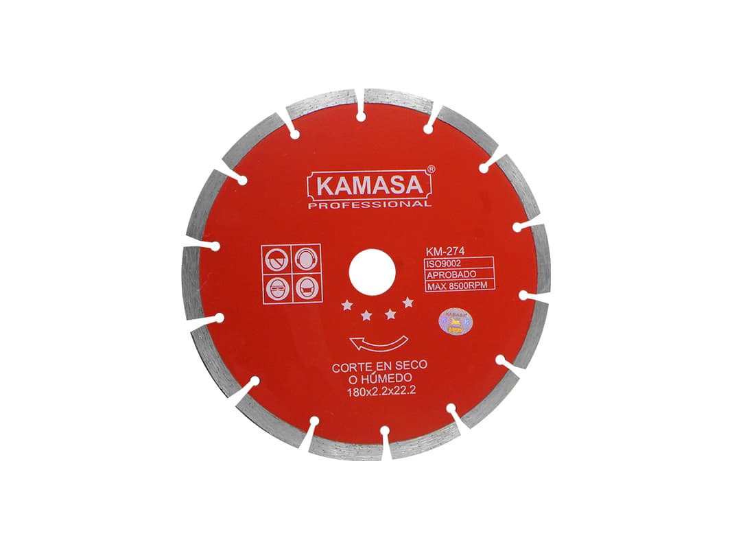DISCO DIAMANTADO 180 ROJO KM-274 - KAMASA