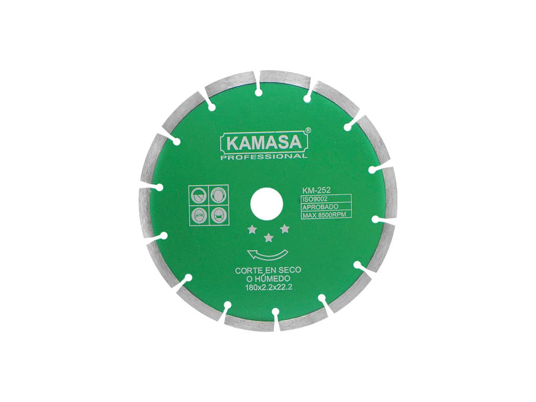DISCO DIAMANTADO 180 VERDE KM-252 - KAMASA