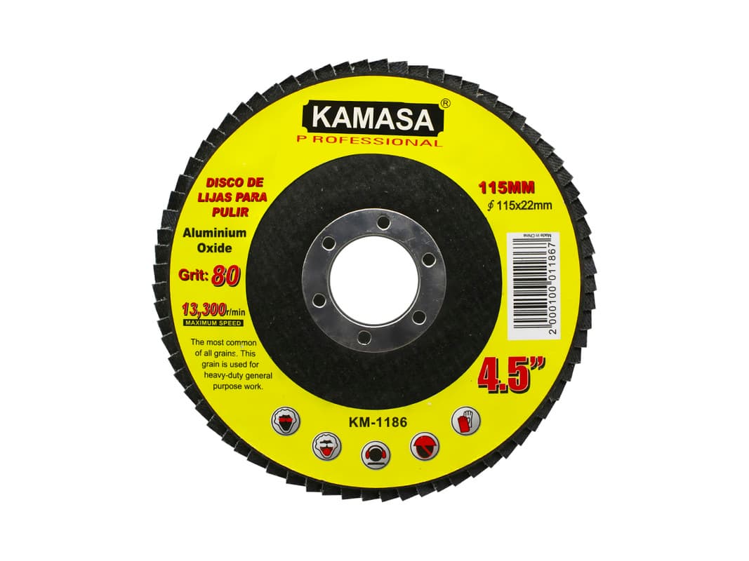 DISCO LIJA FLAP P/MADERA 115 #80 KM 1186 - KAMASA