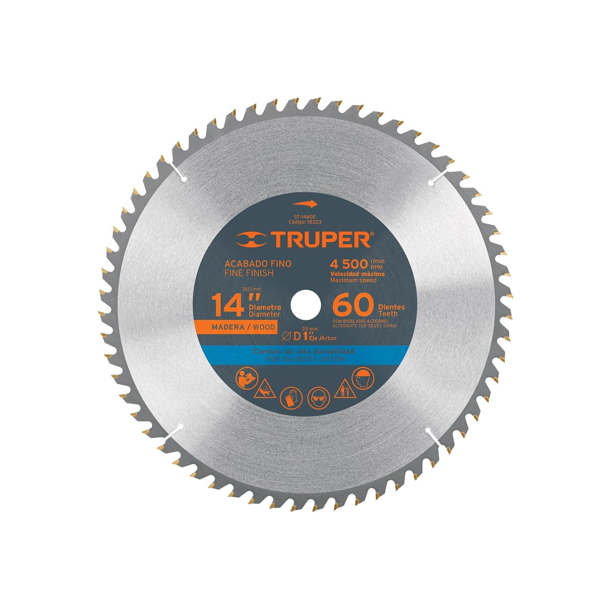 DISCO P/MADERA 14" X 1" X 60 DTS (18323) - TRUPER
