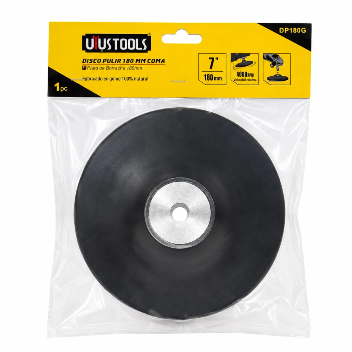 DISCO P/PULIR 180MM GOMA DP180G- UYUSTOOLS