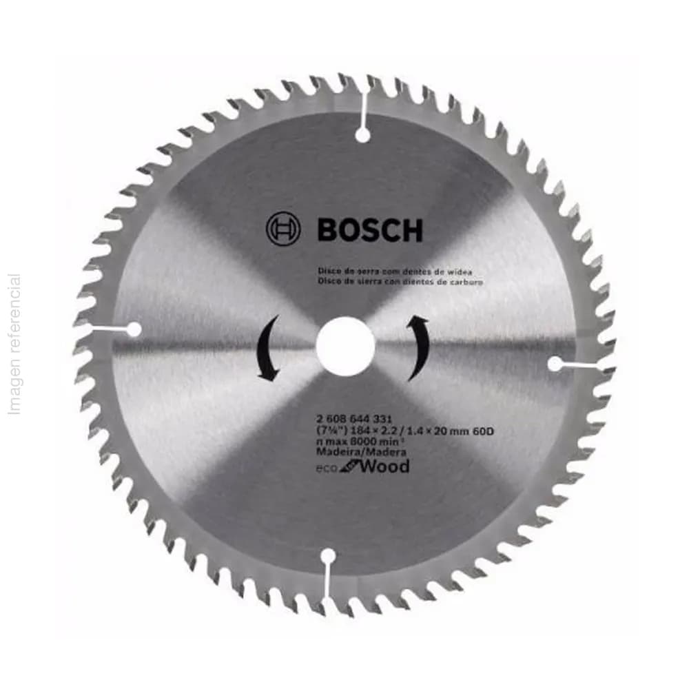 DISCO SIERRA P/MADERA 7 1/4" 60 DIENT. ECO (331) - BOSCH