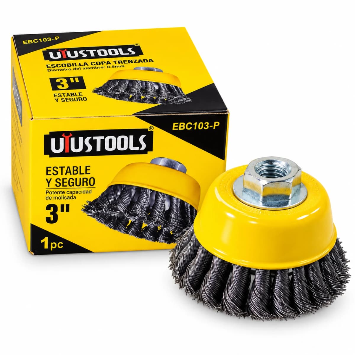 ESCOBILLA COPA 3" TRENZADA EBC103 - UYUSTOOLS