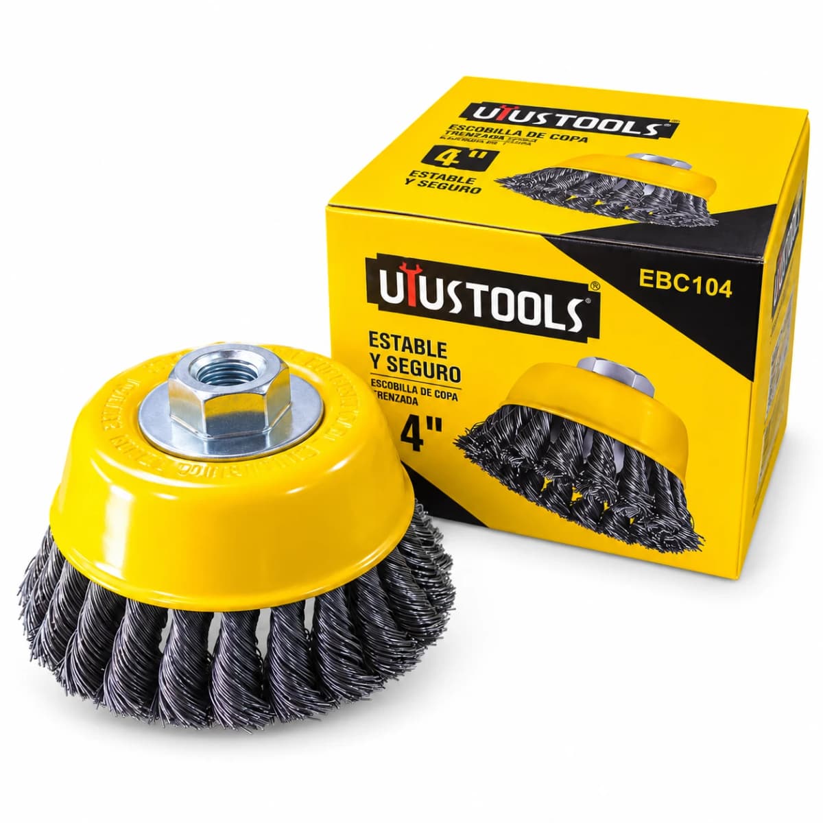 ESCOBILLA COPA 4" TRENZADA TWISTED EBC104 - UYUSTOOLS