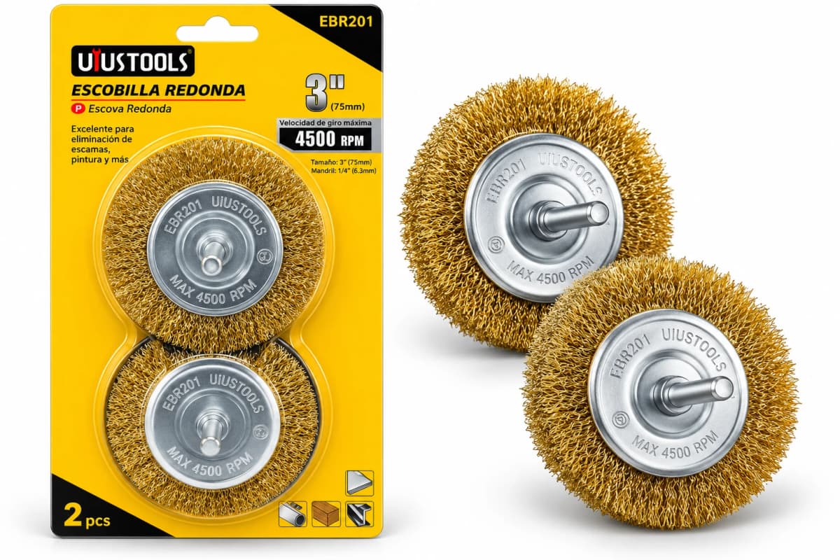 ESCOBILLA REDONDA 2PCS EBR201 - UYUSTOOLS