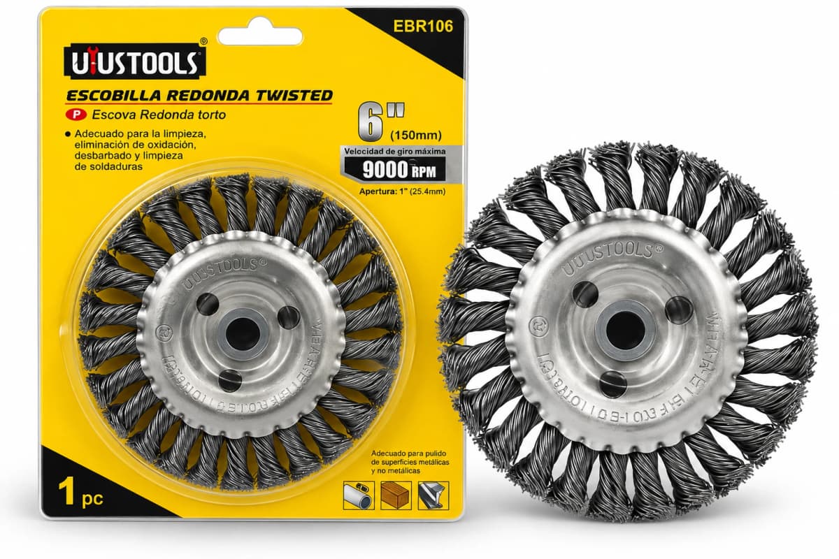 ESCOBILLA REDONDA 6" TRENZADA EBR106 - UYUSTOOLS