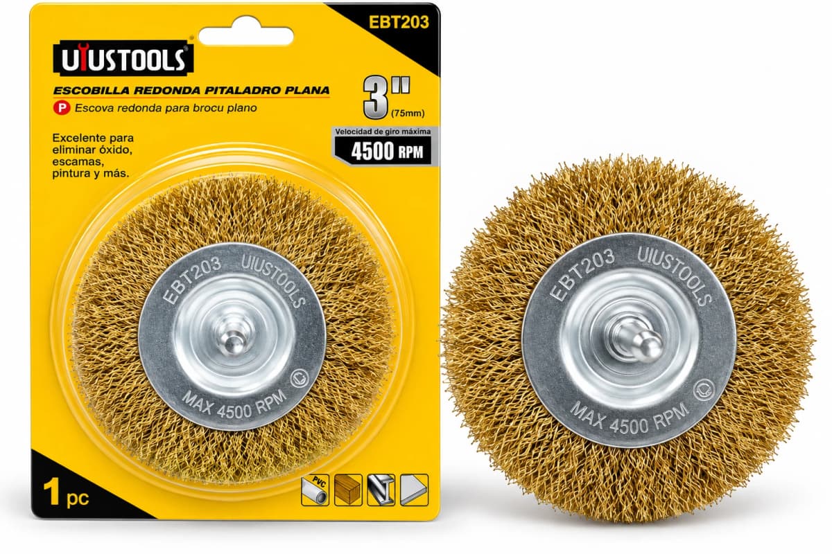 ESCOBILLA REDONDA P/TALADRO 3" EBT203 - UYUSTOOLS
