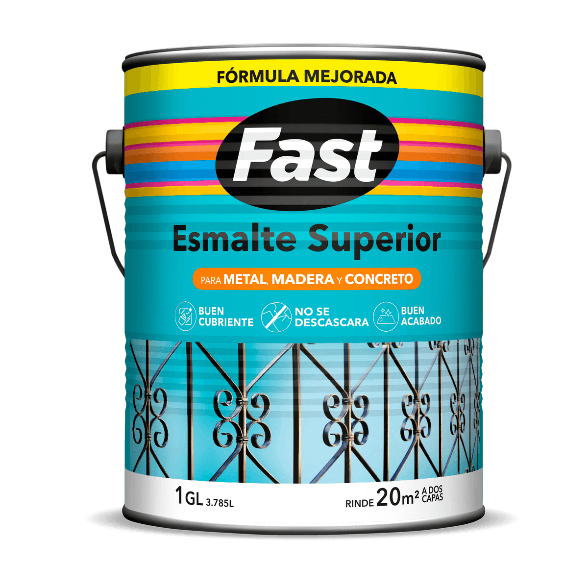 ESMALTE SINTETICO GRIS CLARO 1GL - FAST