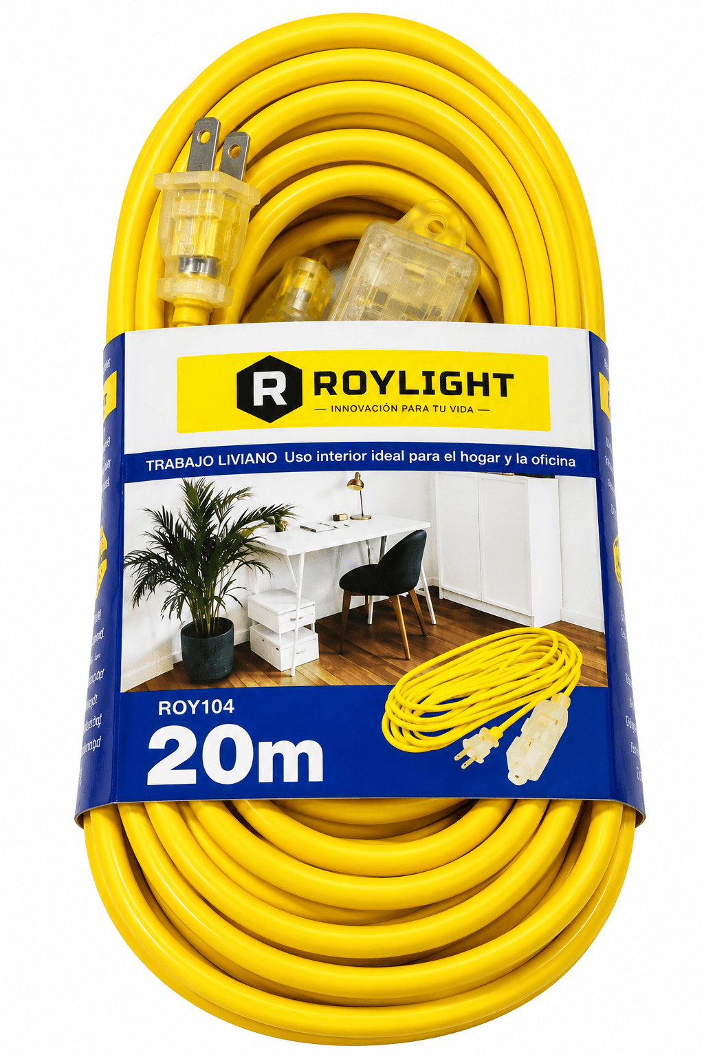 EXTENSION 3 SALIDAS 20MTS AMAR. (ROY104) - ROYLIGHT