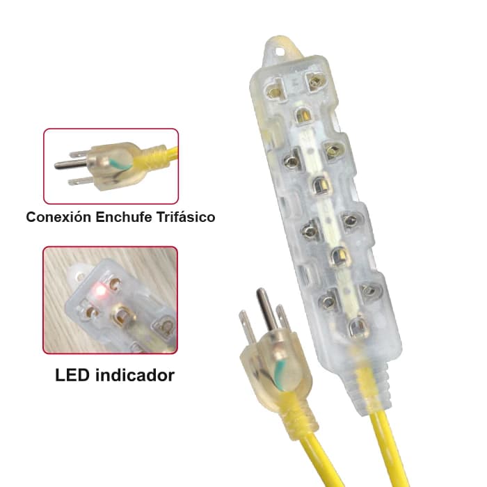 EXTENSION 4 SALIDAS 3 METROS OP-FL1403A - OPALUX