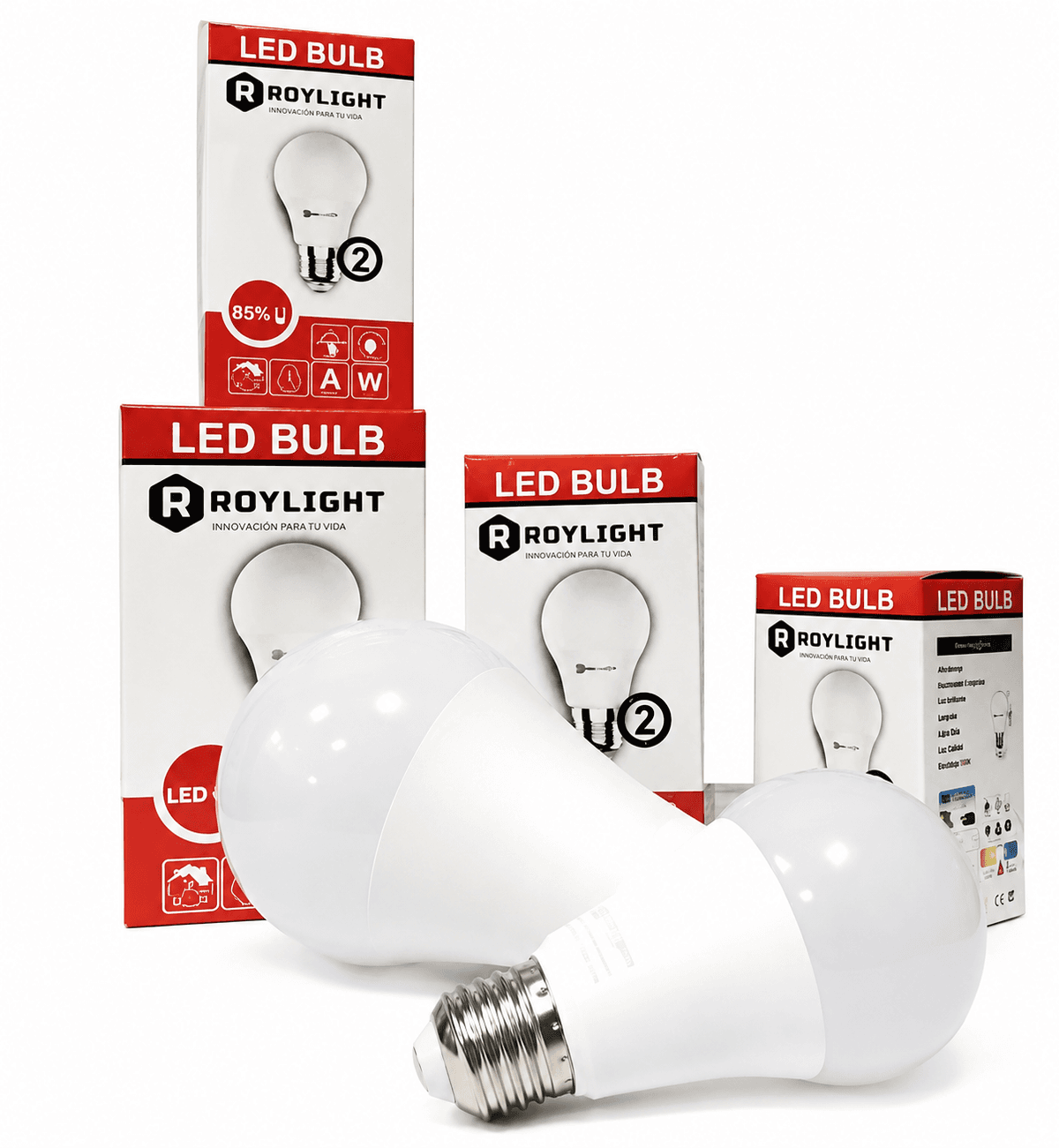 FOCO BOLA LED 12W A70 8000K 85-265V (ROY003) - ROYLIGHT