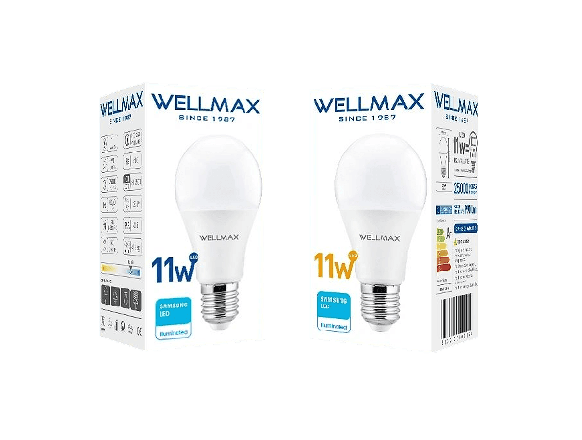 FOCO BOLA LED A60 11W / 6500K BLANCA - WELLMAX