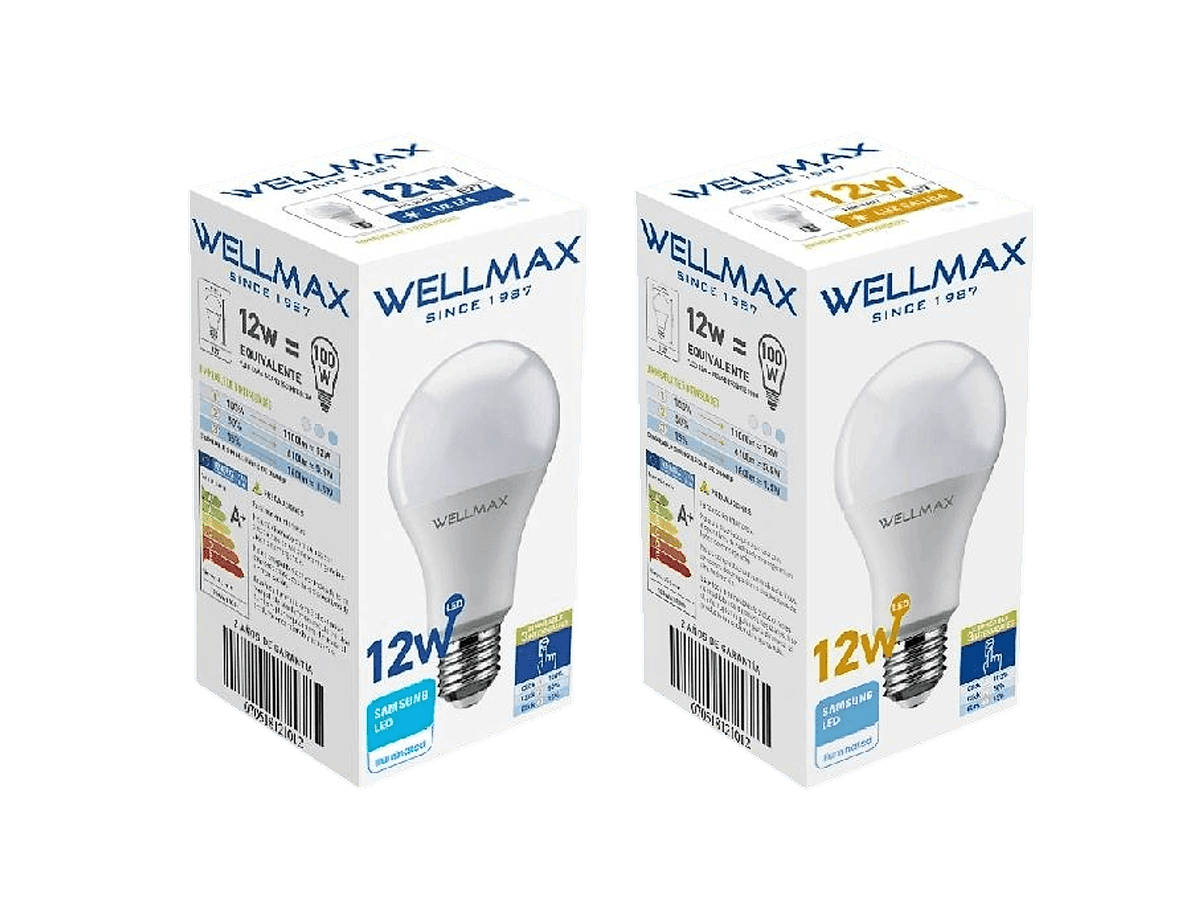FOCO BOLA LED A70 12W / 6500K 3 INTENSIDADES - WELLMAX